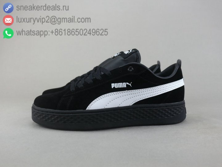 Puma Smash Platform L Unisex Shoes Black Size 35-44